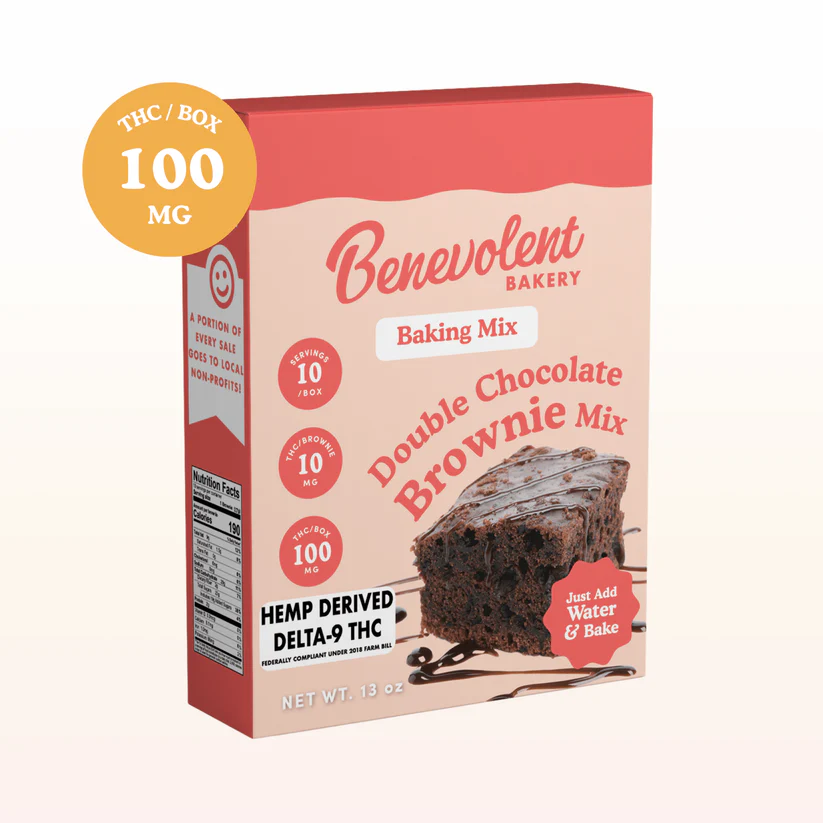 Benevolent Bakery 100mg brownie mix package