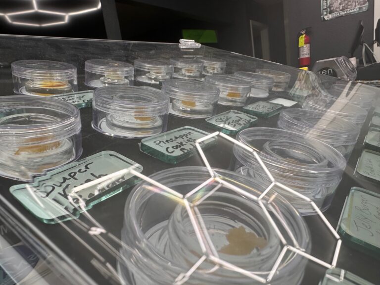 Sales counter at the ForeverGreen East Lane dispensary in Billings