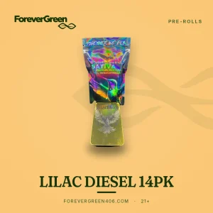 Lilac Diesel fourteen pack of pre-rolls at ForeverGreen