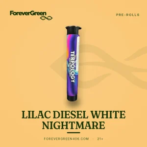 Terpology Lilac Diesel White Nightmare infused pre-roll at ForeverGreen